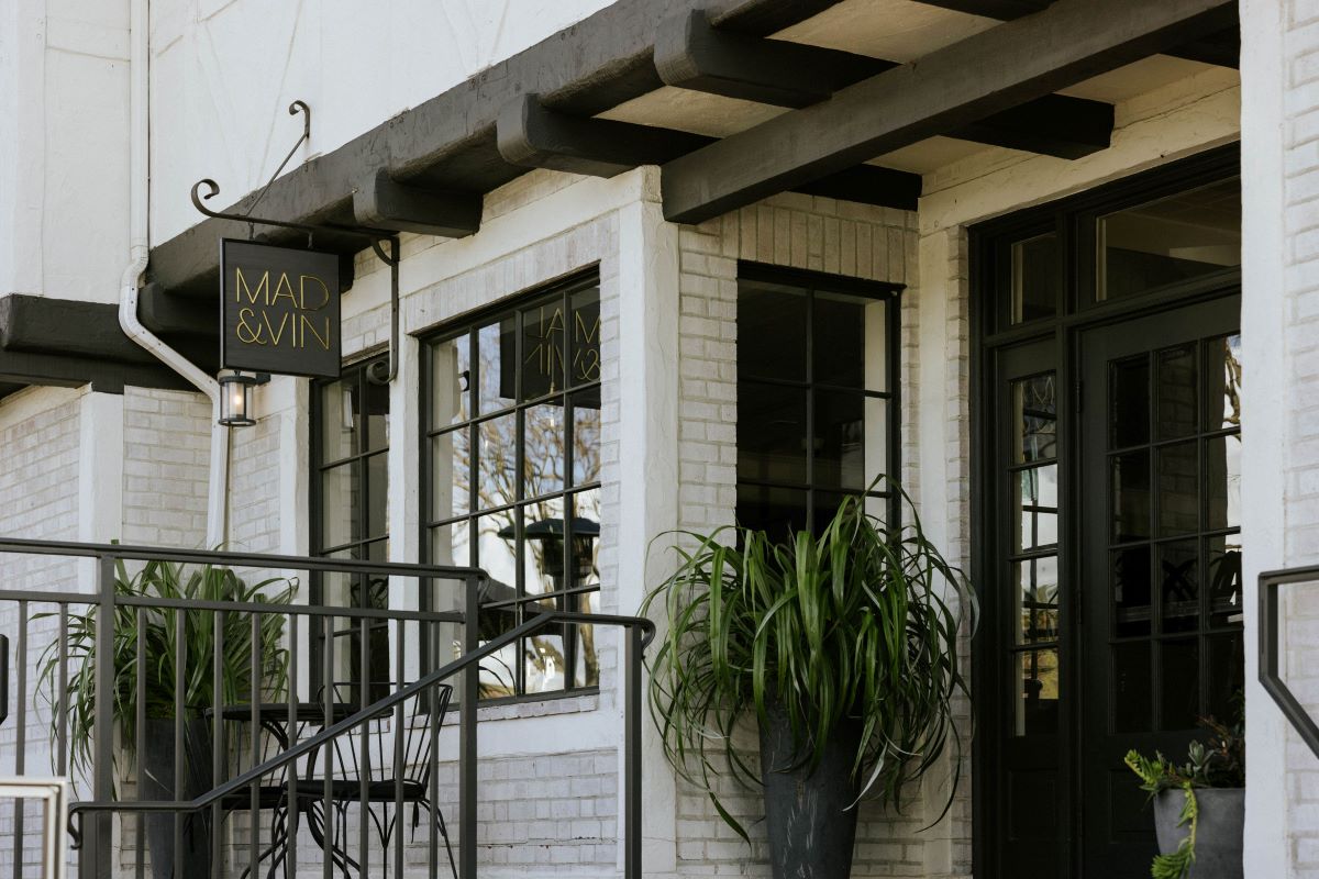 Dog-Friendly Spots in the Santa Ynez Valley, CA pet-friendly patio at Mad & Vin restaurant at the Landsby hotel in Solvang