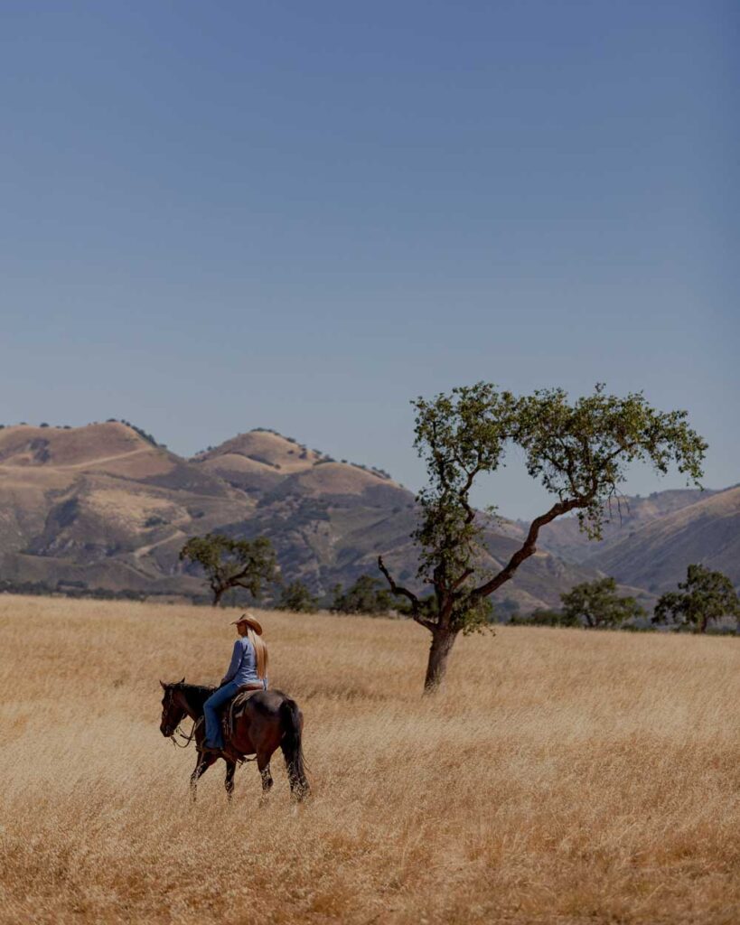 girl-riding horse in santa-ynez-valley Saddle Up