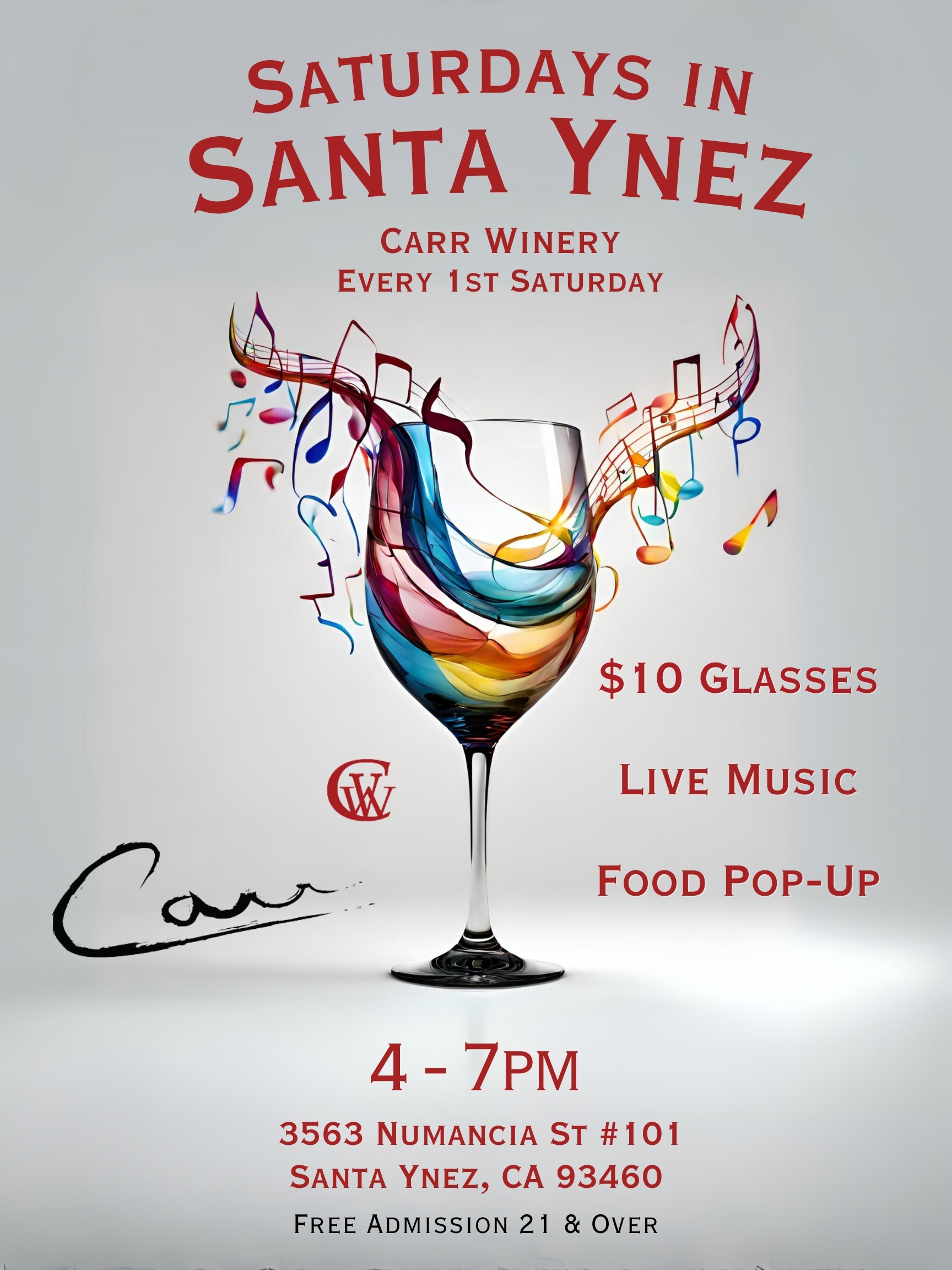 First Saturdays in Santa Ynez at Carr Winery