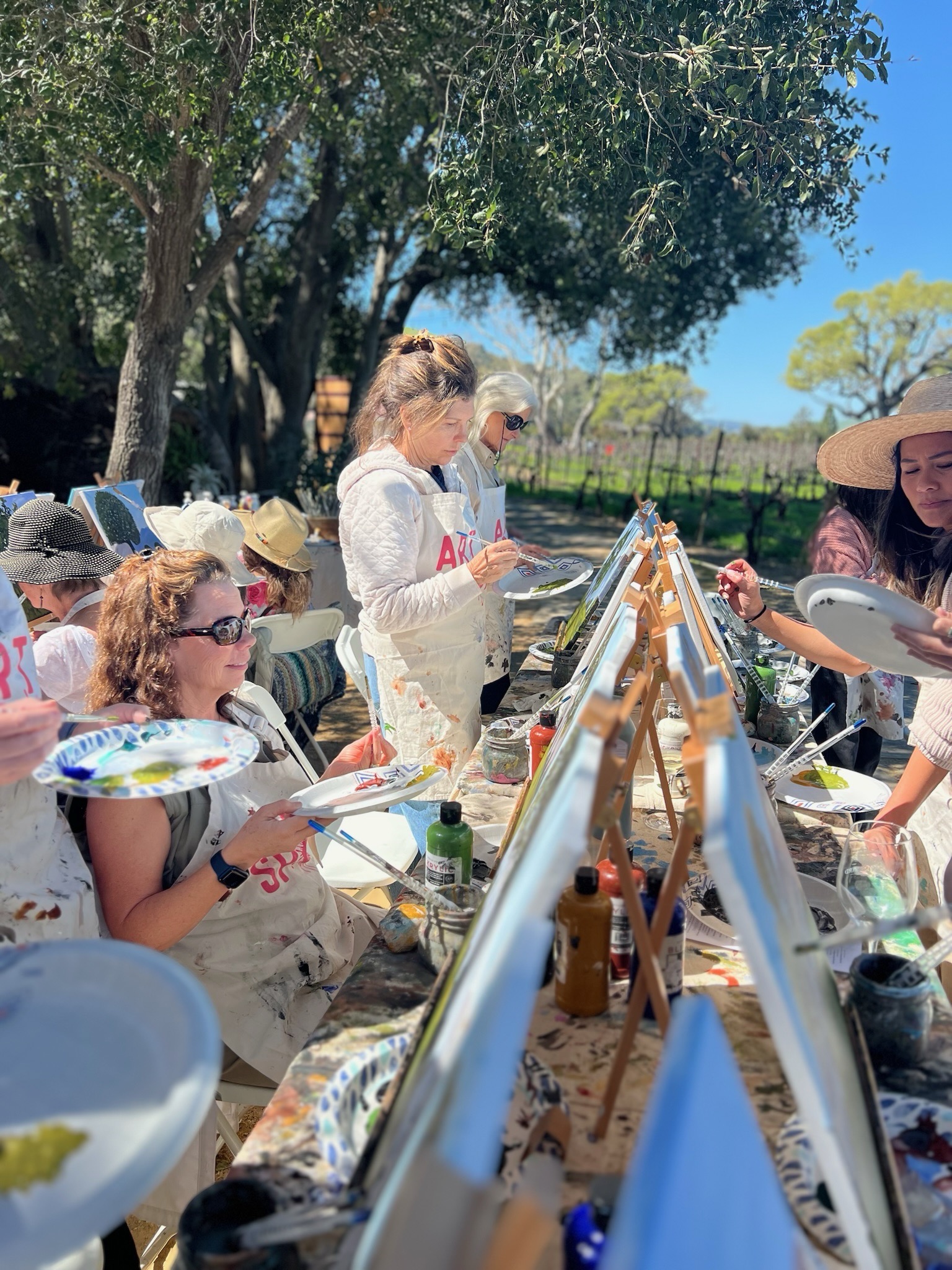 Painting in the Vega Vineyard