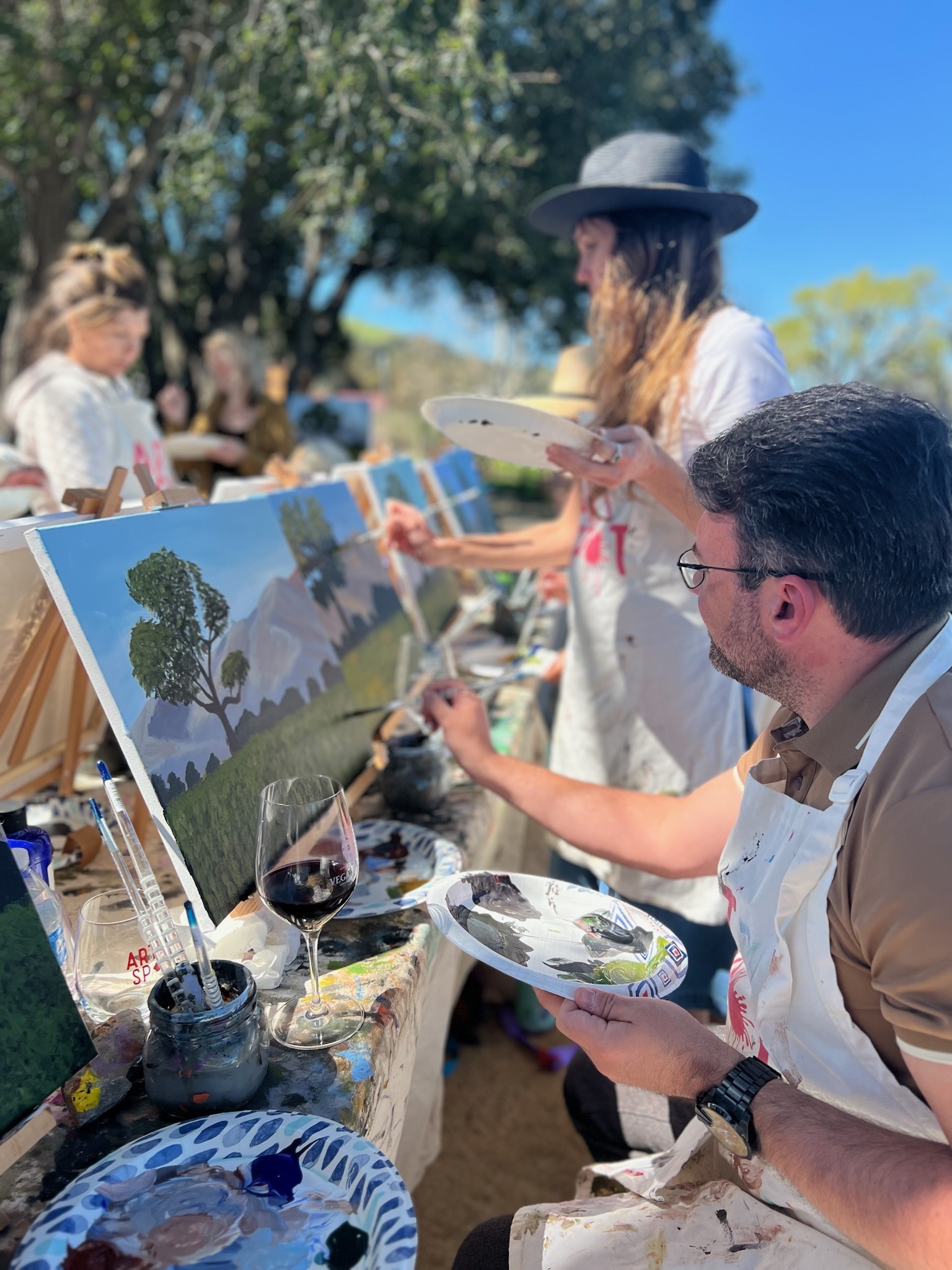 Painting in the Buttonwood Vineyard