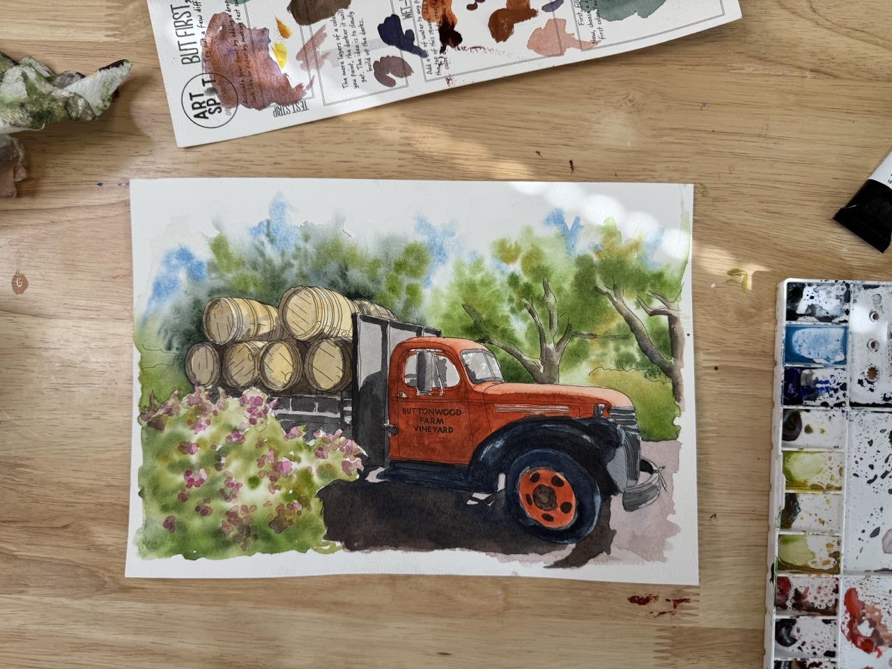 Watercolor in the Vineyard