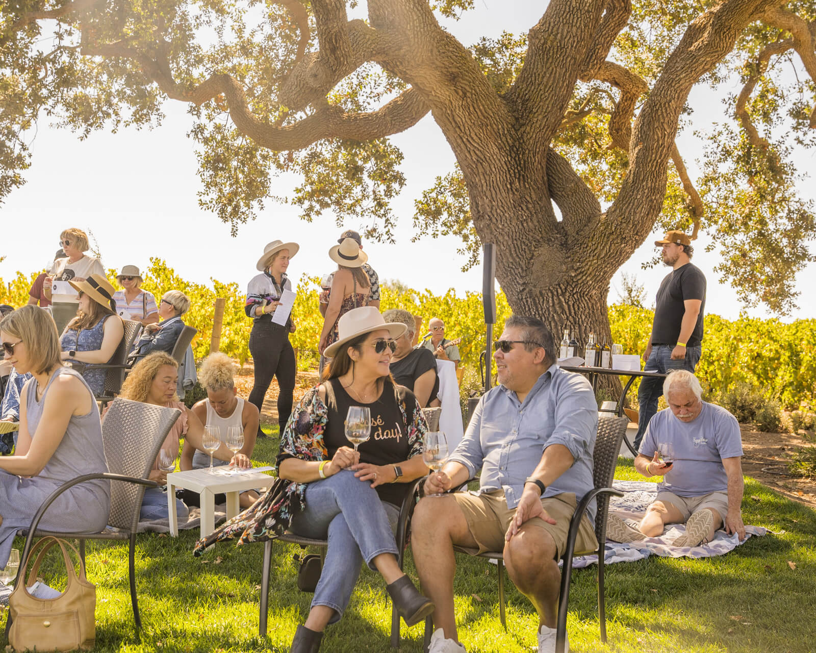 Santa Ynez Outdoor gathering under trees